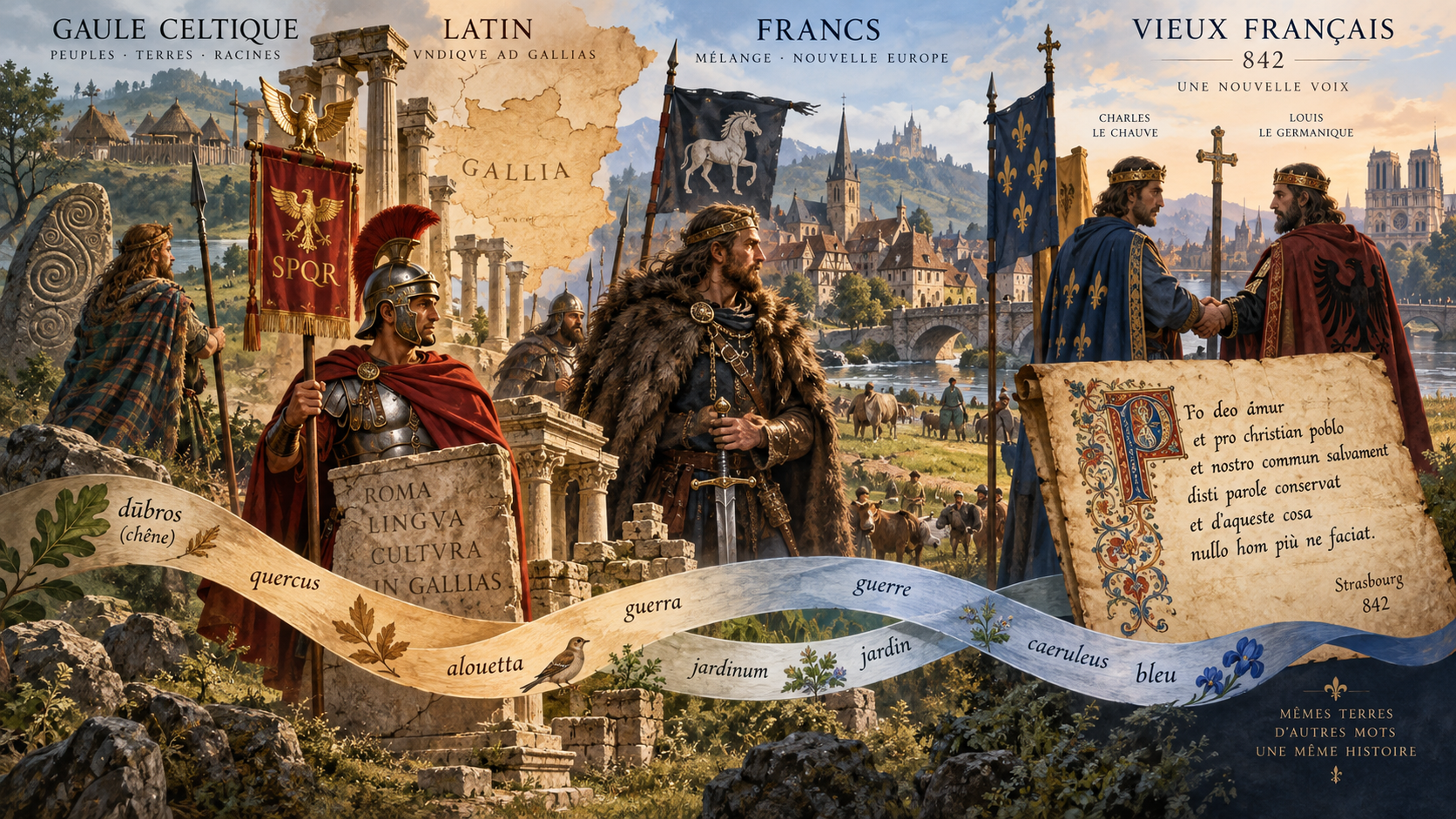 How French Took Shape — from Celtic Gaul through Latin and the Franks to Old French